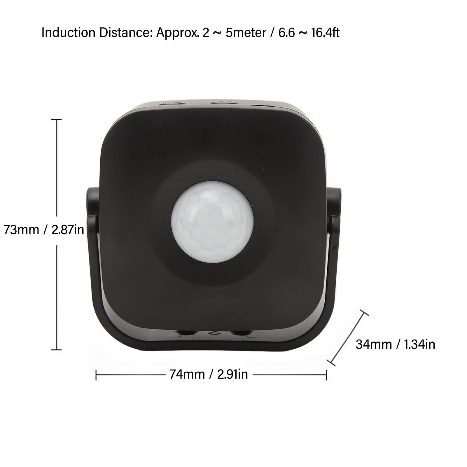 Entrance Welcome Doorbell Infrared Motion Sensor Alarm Detector Audio Player for Shop Store Black V1294-YM0521-3113230070811