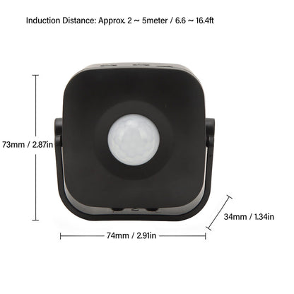 Entrance Welcome Doorbell Infrared Motion Sensor Alarm Detector Audio Player for Shop Store Black V1294-YM0521-3113230070811