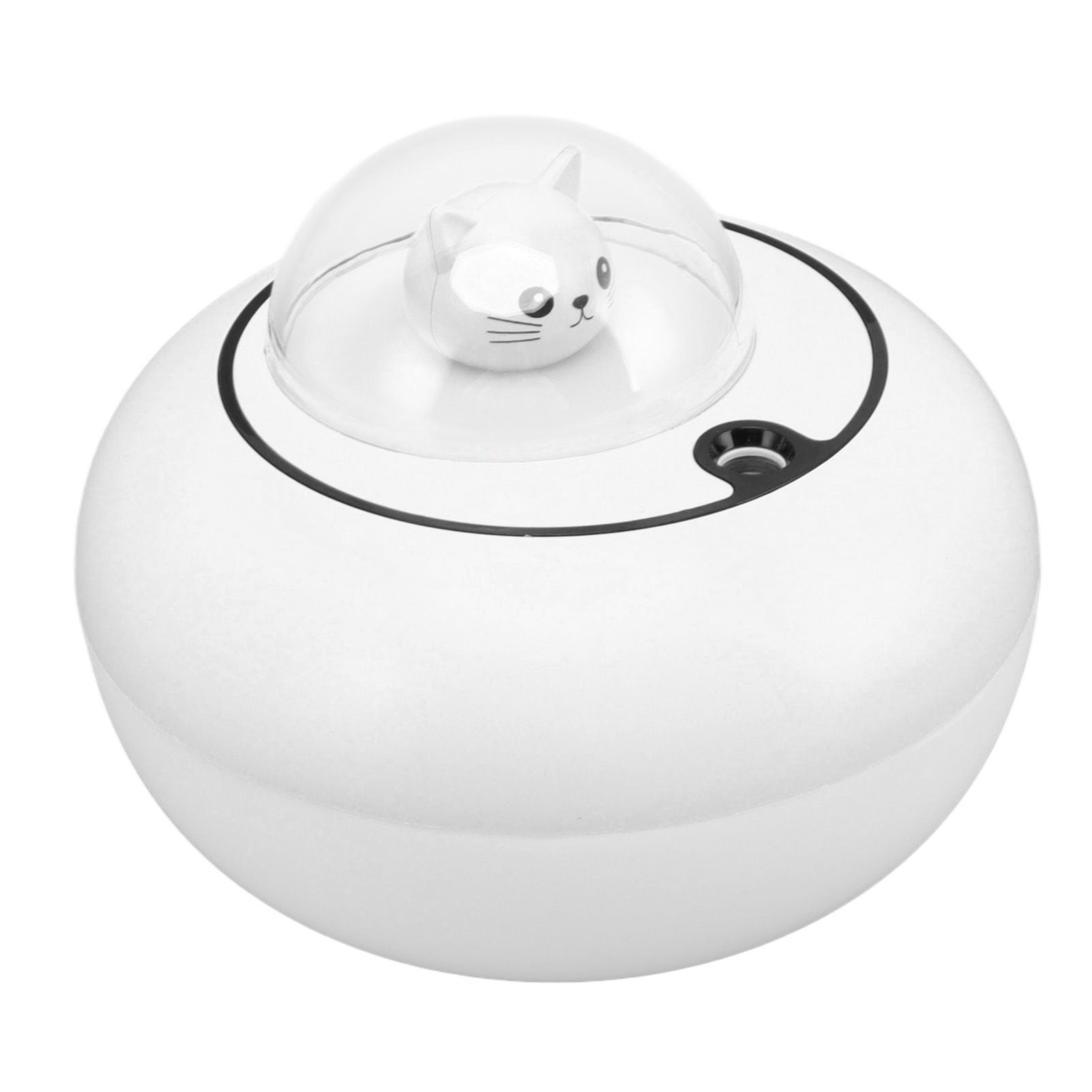 Mini Humidifier Cute Cat Sculpture Portable Quiet Desktop Air Humidifier for Home Office USB Plug in White V1294-YM0521-3113230072712