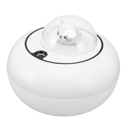 Mini Humidifier Cute Cat Sculpture Portable Quiet Desktop Air Humidifier for Home Office USB Plug in White V1294-YM0521-3113230072712