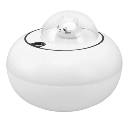 Mini Humidifier Cute Cat Sculpture Portable Quiet Desktop Air Humidifier for Home Office USB Plug in White V1294-YM0521-3113230072712