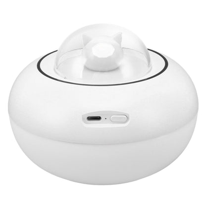 Mini Humidifier Cute Cat Sculpture Portable Quiet Desktop Air Humidifier for Home Office USB Plug in White V1294-YM0521-3113230072712