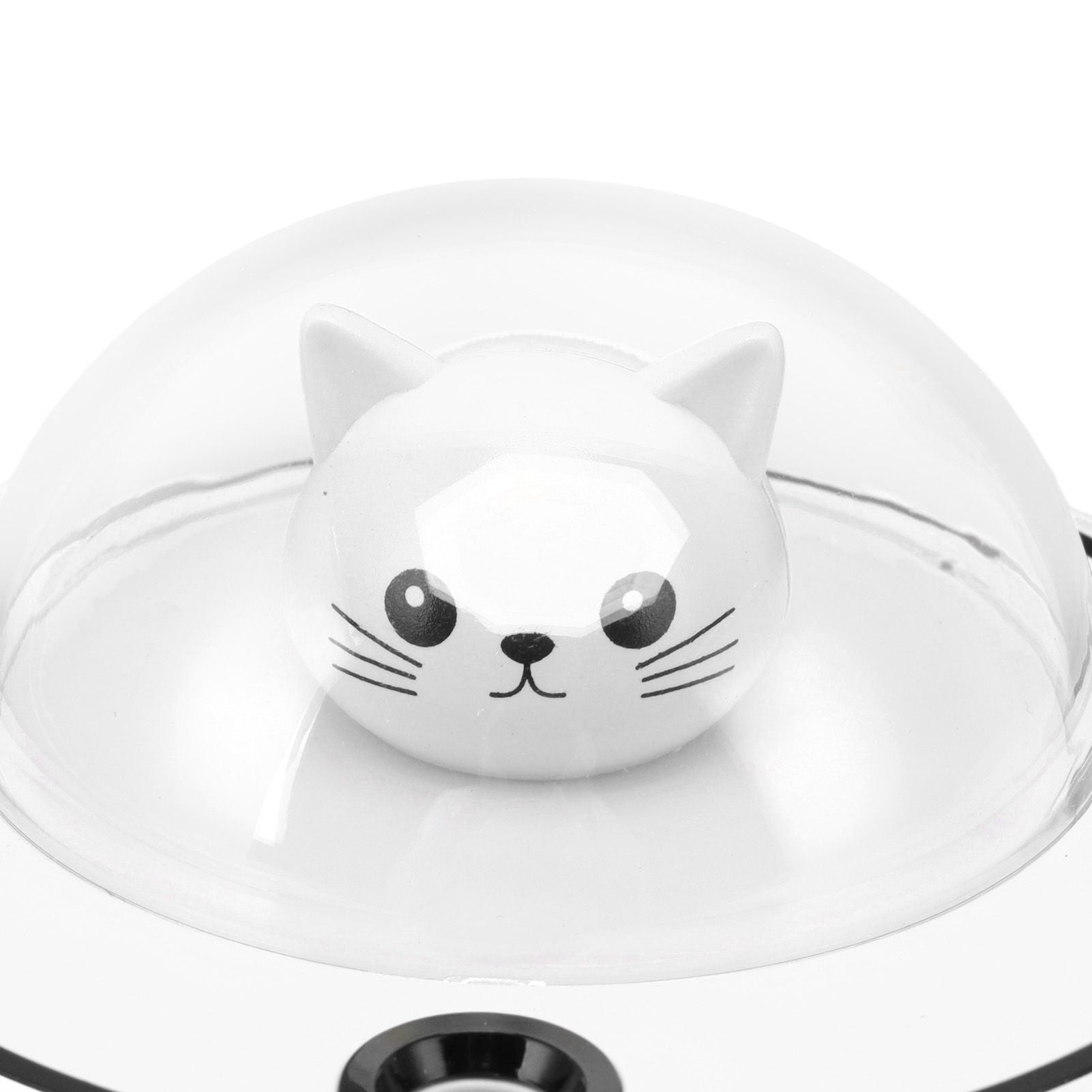 Mini Humidifier Cute Cat Sculpture Portable Quiet Desktop Air Humidifier for Home Office USB Plug in White V1294-YM0521-3113230072712