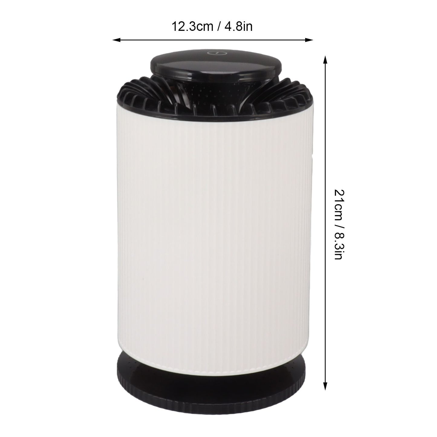 Home Air Purifier Desktop Air Cleaner Small Table Lamp with Filter for Bedroom Office Elegant White V1294-YM0521-3113230076211