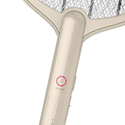Electric Fly Swatter USB Charging 2 in 1 Fly Killer Racket with 3 Layer Mesh for Home Use White V1294-YM0521-3113230076611