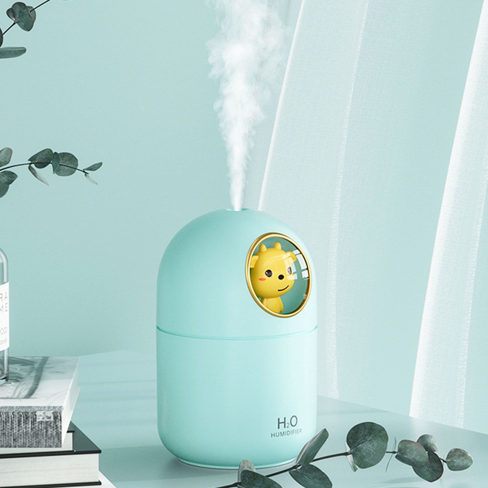 Humidifier Aroma Diffuser USB Power Supply 300ml Capacity Auto Shutdown Home Decoration for Room Office Blue V1294-YM0521-3113230084213