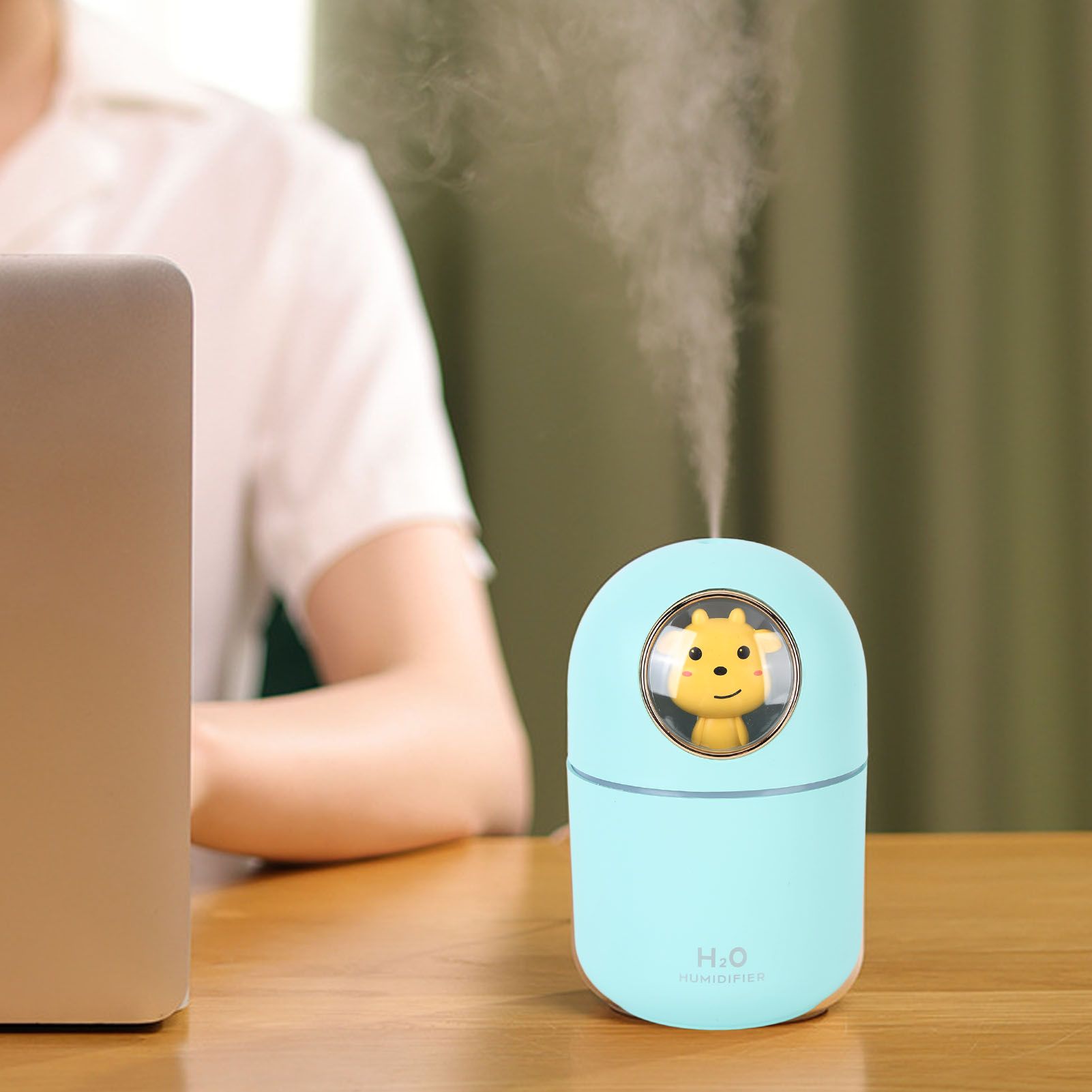 Humidifier Aroma Diffuser USB Power Supply 300ml Capacity Auto Shutdown Home Decoration for Room Office Blue V1294-YM0521-3113230084213