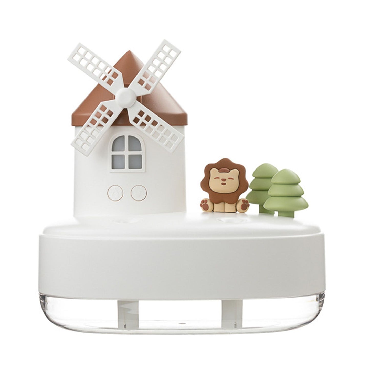 Humidifier Music Box with Warm Night Light Dual Spray Wireless Small Table Humidifier for Bedroom Office White V1294-YM0521-3113230084311