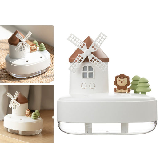 Humidifier Music Box with Warm Night Light Dual Spray Wireless Small Table Humidifier for Bedroom Office White V1294-YM0521-3113230084311
