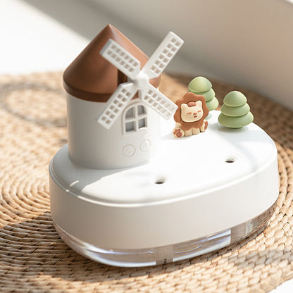 Humidifier Music Box with Warm Night Light Dual Spray Wireless Small Table Humidifier for Bedroom Office White V1294-YM0521-3113230084311