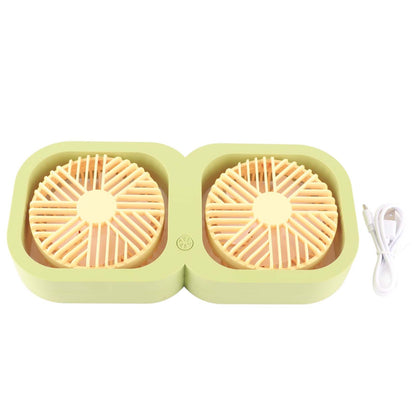 Double Head Desktop Fan 2 Speed Adjustment USB Cooling Fan with Battery For Office Bedroom Dorm Classroom V1294-YM0521-3113230088613