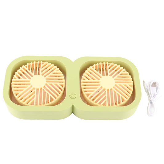 Double Head Desktop Fan 2 Speed Adjustment USB Cooling Fan with Battery For Office Bedroom Dorm Classroom V1294-YM0521-3113230088613