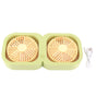 Double Head Desktop Fan 2 Speed Adjustment USB Cooling Fan with Battery For Office Bedroom Dorm Classroom V1294-YM0521-3113230088613