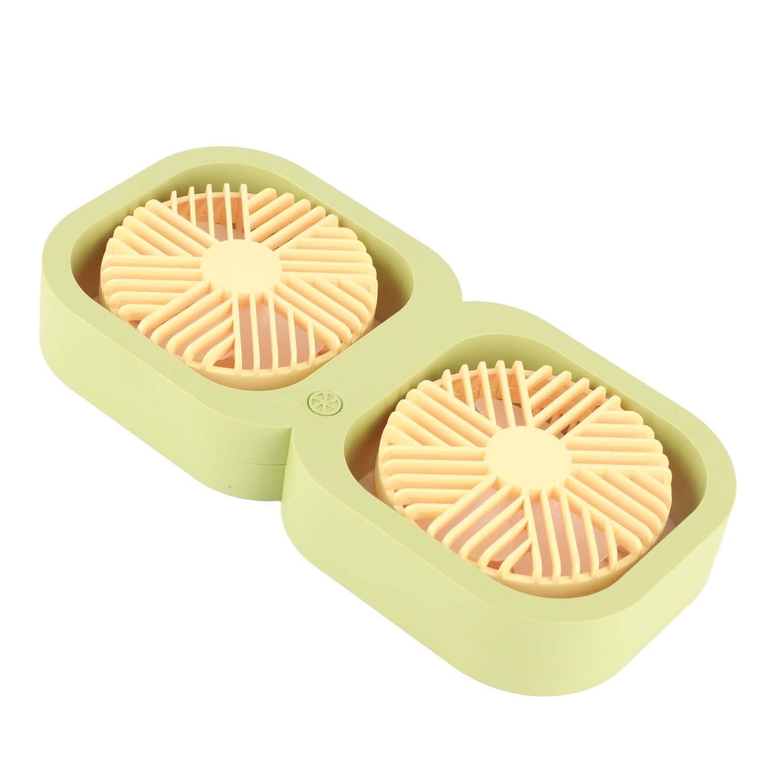 Double Head Desktop Fan 2 Speed Adjustment USB Cooling Fan with Battery For Office Bedroom Dorm Classroom V1294-YM0521-3113230088613