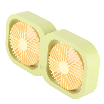 Double Head Desktop Fan 2 Speed Adjustment USB Cooling Fan with Battery For Office Bedroom Dorm Classroom V1294-YM0521-3113230088613