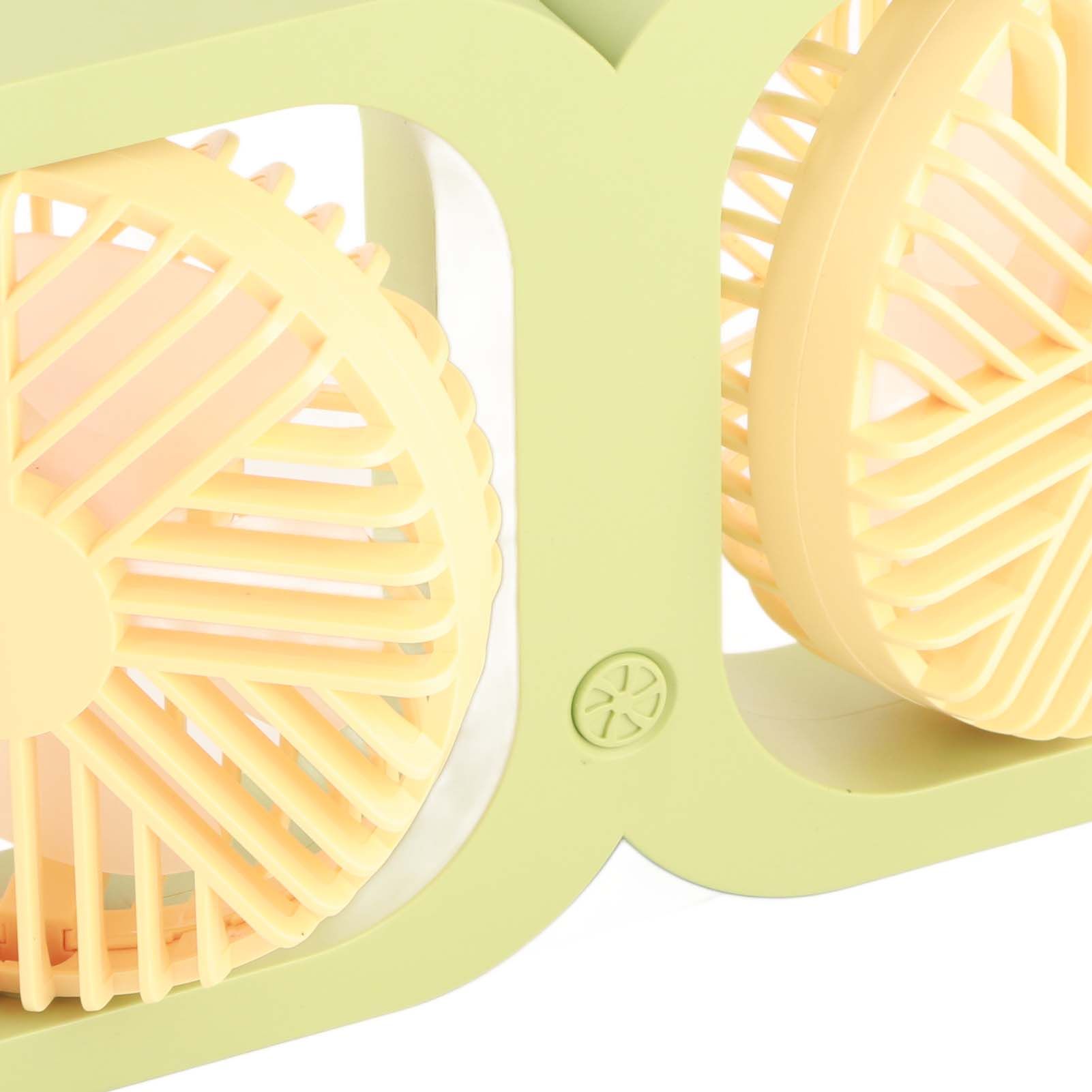 Double Head Desktop Fan 2 Speed Adjustment USB Cooling Fan with Battery For Office Bedroom Dorm Classroom V1294-YM0521-3113230088613