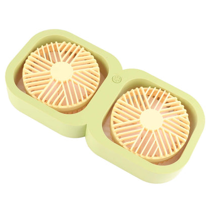 Double Head Desktop Fan 2 Speed Adjustment USB Cooling Fan with Battery For Office Bedroom Dorm Classroom V1294-YM0521-3113230088613