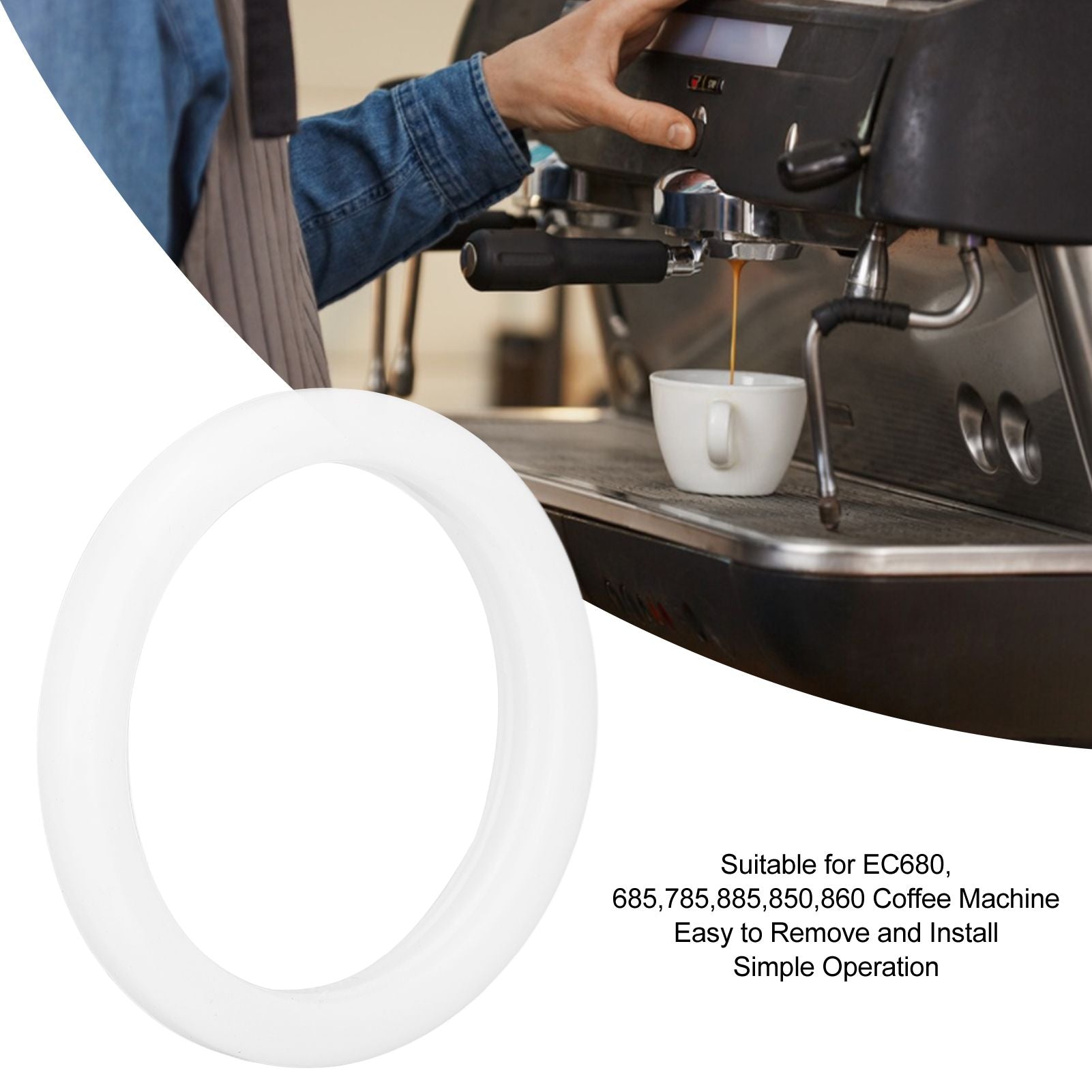 51mm Silicone Steam Ring Coffee Machine Brewing Head Silicone Ring Replacement Part for EC680 685 785 885 850 V1294-YM0521-3113230090311
