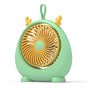 USB Desk Fan PP Quite Portable Mini Cute Tabletop Fan with Two Gear Wind Speed for Home Green Small Size V1294-YM0521-3113230091513