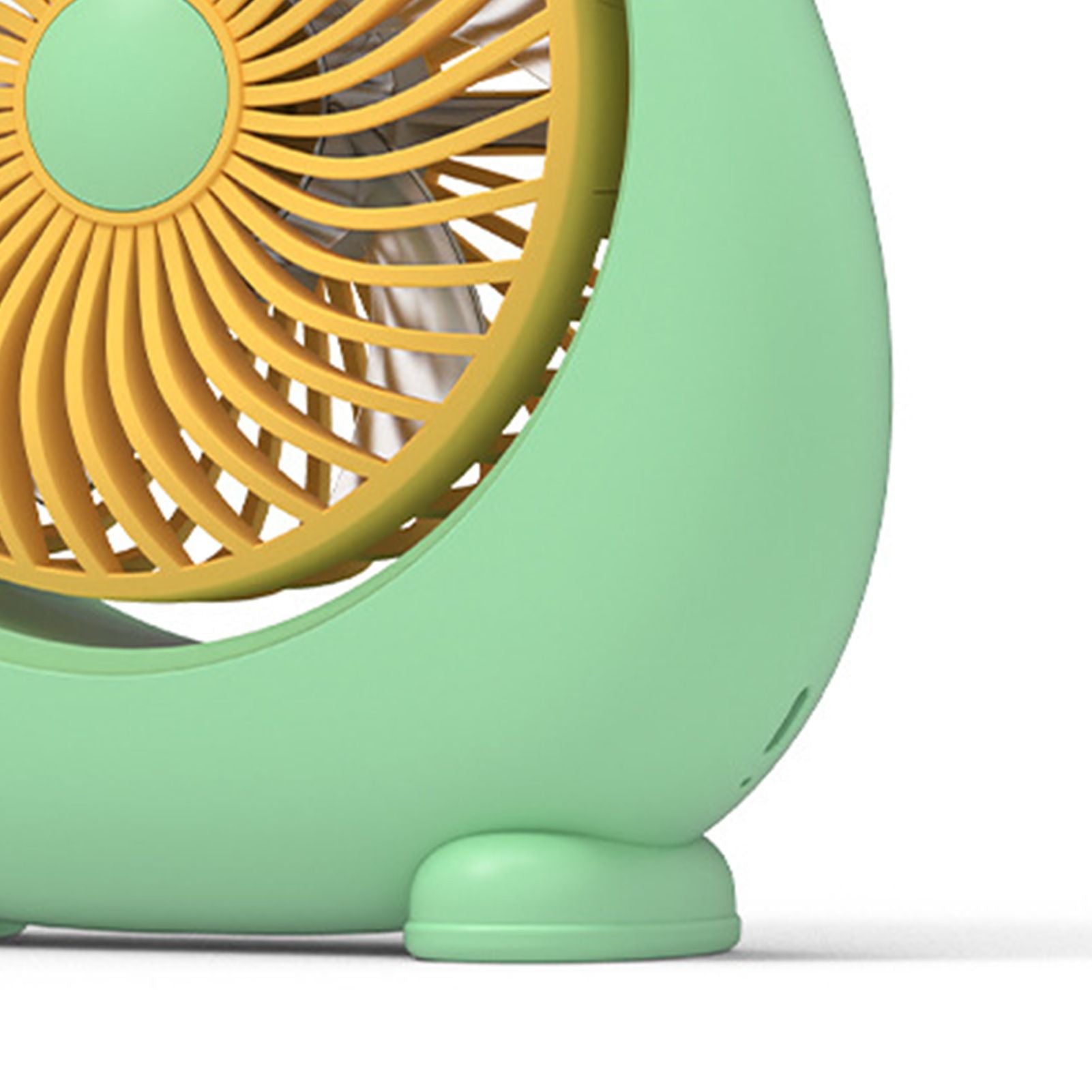 USB Desk Fan PP Quite Portable Mini Cute Tabletop Fan with Two Gear Wind Speed for Home Green Small Size V1294-YM0521-3113230091513