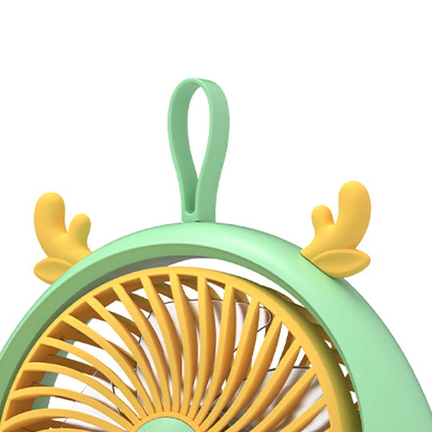 USB Desk Fan PP Quite Portable Mini Cute Tabletop Fan with Two Gear Wind Speed for Home Green Small Size V1294-YM0521-3113230091513