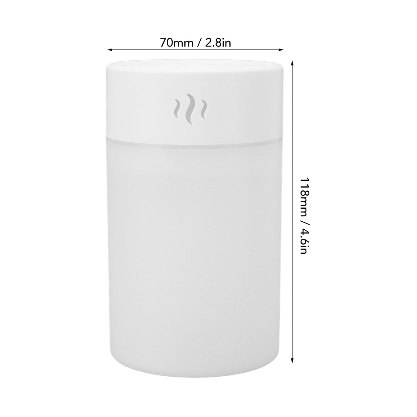 Mini Humidifier 260ml Colorful LED Light USB Charge Simple White Portable Desk Humidifier for Bedroom Office V1294-YM0521-3113230092111