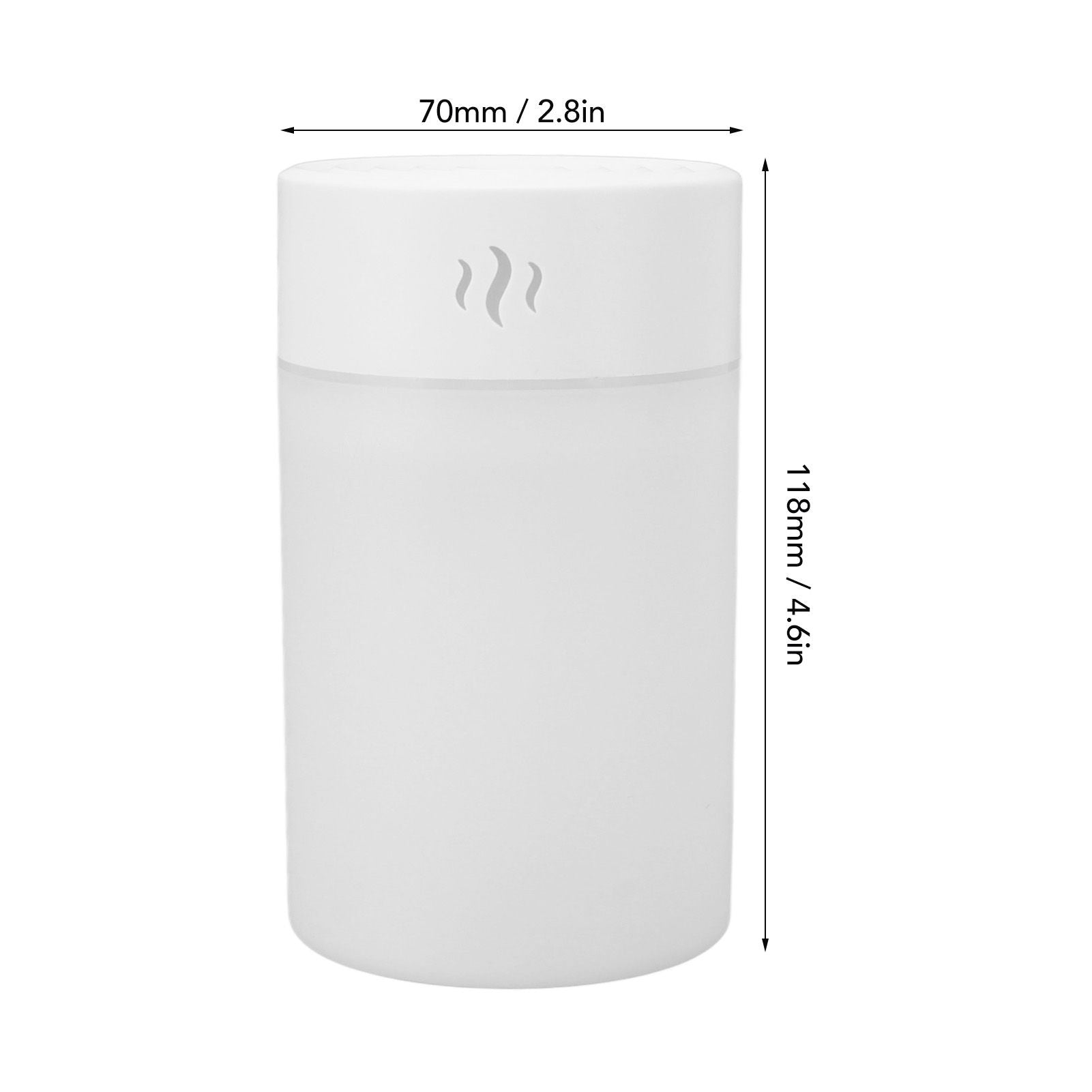 Mini Humidifier 260ml Colorful LED Light USB Charge Simple White Portable Desk Humidifier for Bedroom Office V1294-YM0521-3113230092111