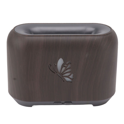 150ml Flame Diffuser Humidifier Prevents Dryness Silent Operation Wood Grain Humidifier with 7 Color Lights V1294-YM0521-3113230092511