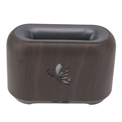 150ml Flame Diffuser Humidifier Prevents Dryness Silent Operation Wood Grain Humidifier with 7 Color Lights V1294-YM0521-3113230092511