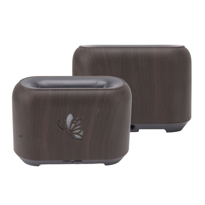 150ml Flame Diffuser Humidifier Prevents Dryness Silent Operation Wood Grain Humidifier with 7 Color Lights V1294-YM0521-3113230092511