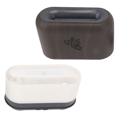 150ml Flame Diffuser Humidifier Prevents Dryness Silent Operation Wood Grain Humidifier with 7 Color Lights V1294-YM0521-3113230092511