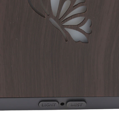 150ml Flame Diffuser Humidifier Prevents Dryness Silent Operation Wood Grain Humidifier with 7 Color Lights V1294-YM0521-3113230092511