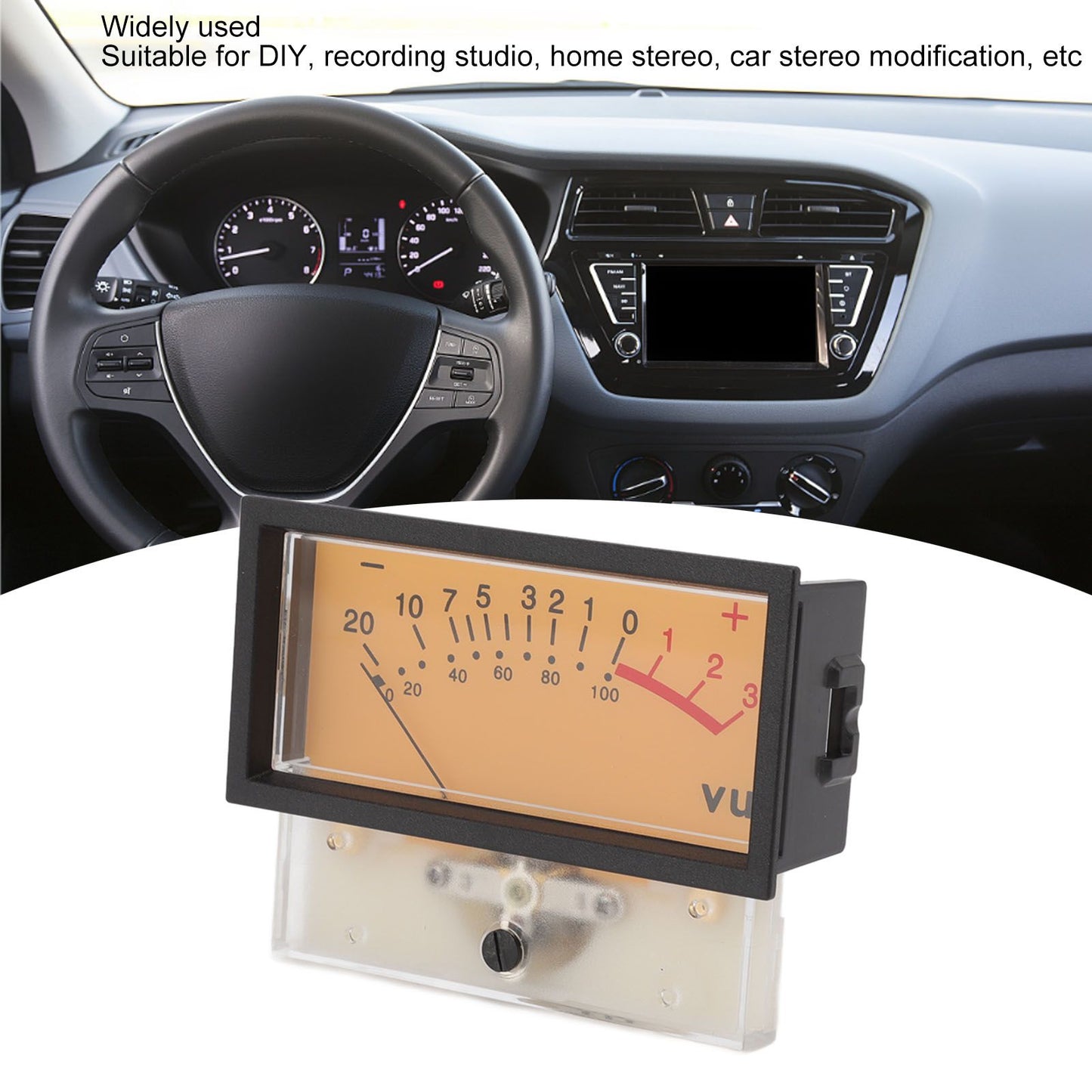 12V High Accuracy VU Meter Header DB Audio Level Header Power Amplifier Level Meter with Backlight 500UA V1294-YM0521-3114220106212