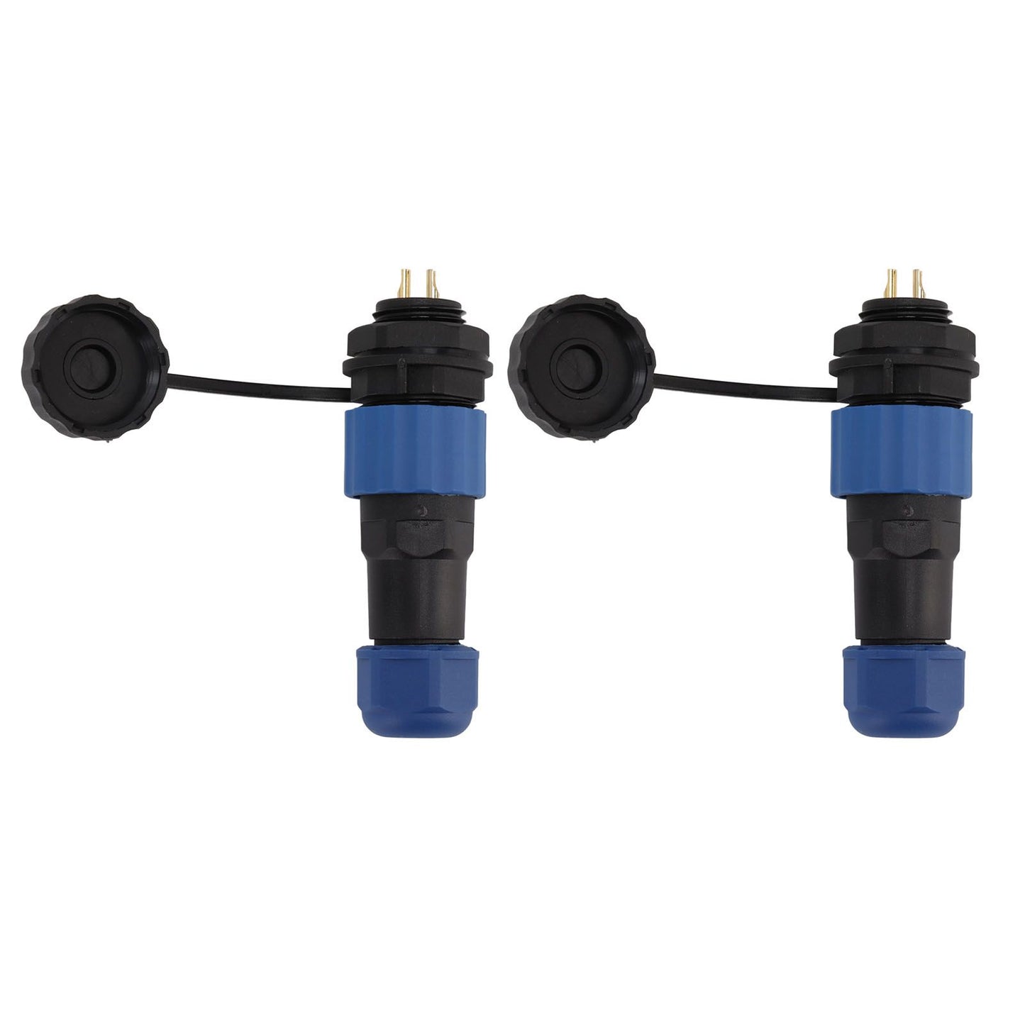 2Pcs SD16 IP68 Waterproof Aviation Connector SD16 Female Plug Male Socket G3/8 Thread SD16 2Pin Rear Nut V1294-YM0521-3114220111911