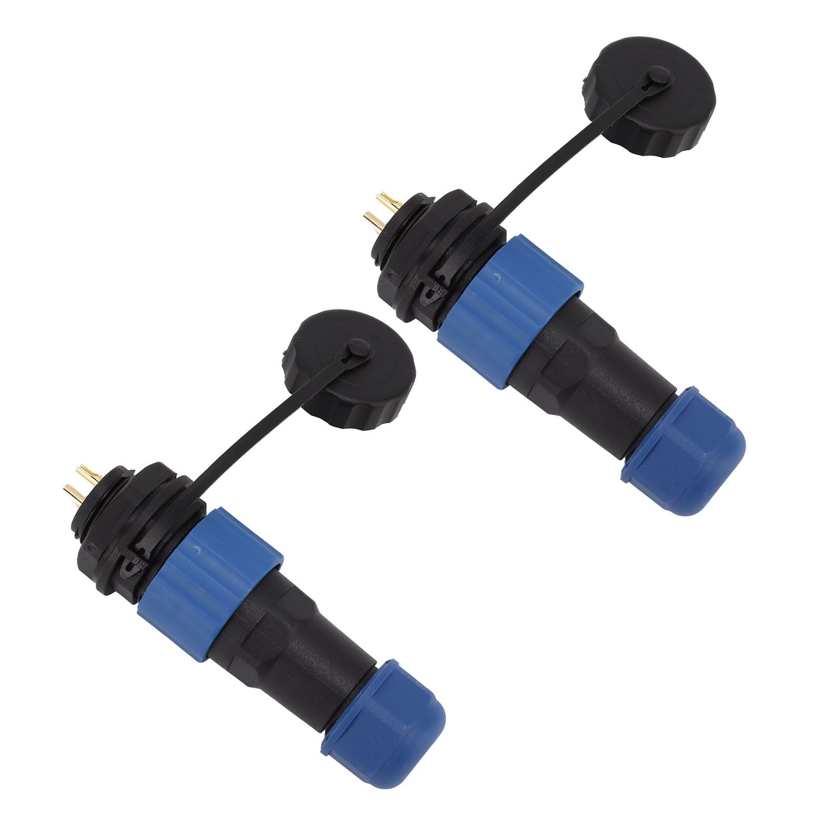 2Pcs SD16 IP68 Waterproof Aviation Connector SD16 Female Plug Male Socket G3/8 Thread SD16 2Pin Rear Nut V1294-YM0521-3114220111911