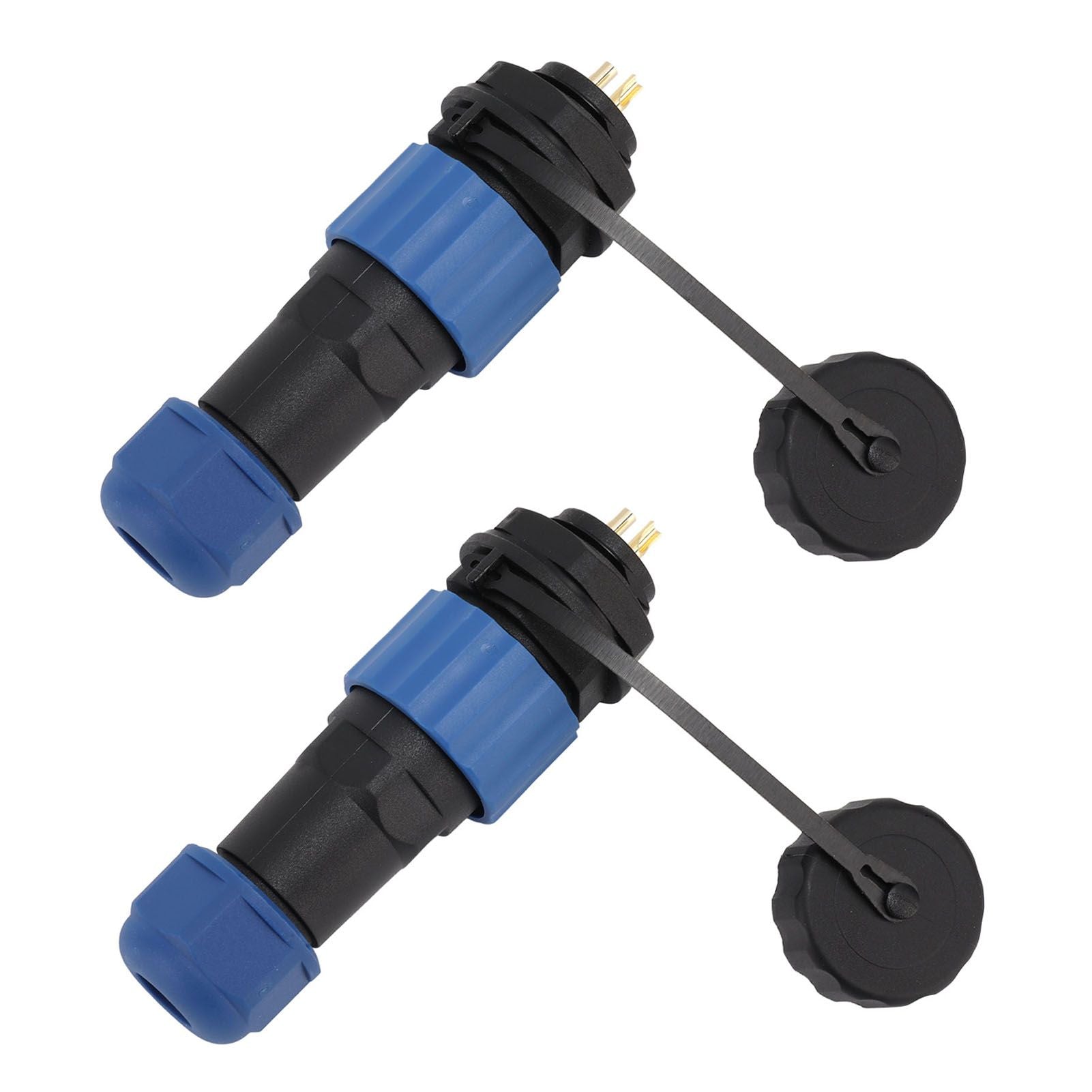 2Pcs SD16 IP68 Waterproof Aviation Connector SD16 Female Plug Male Socket G3/8 Thread SD16 2Pin Rear Nut V1294-YM0521-3114220111911
