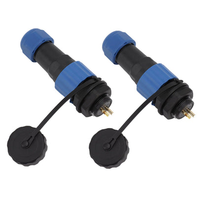 2Pcs SD16 IP68 Waterproof Aviation Connector SD16 Female Plug Male Socket G3/8 Thread SD16 2Pin Rear Nut V1294-YM0521-3114220111911