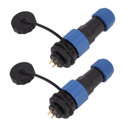 2Pcs SD16 IP68 Waterproof Aviation Connector SD16 Female Plug Male Socket G3/8 Thread SD16 2Pin Rear Nut V1294-YM0521-3114220111911