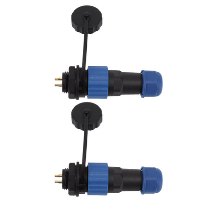 2Pcs SD16 IP68 Waterproof Aviation Connector SD16 Female Plug Male Socket G3/8 Thread SD16 2Pin Rear Nut V1294-YM0521-3114220111911