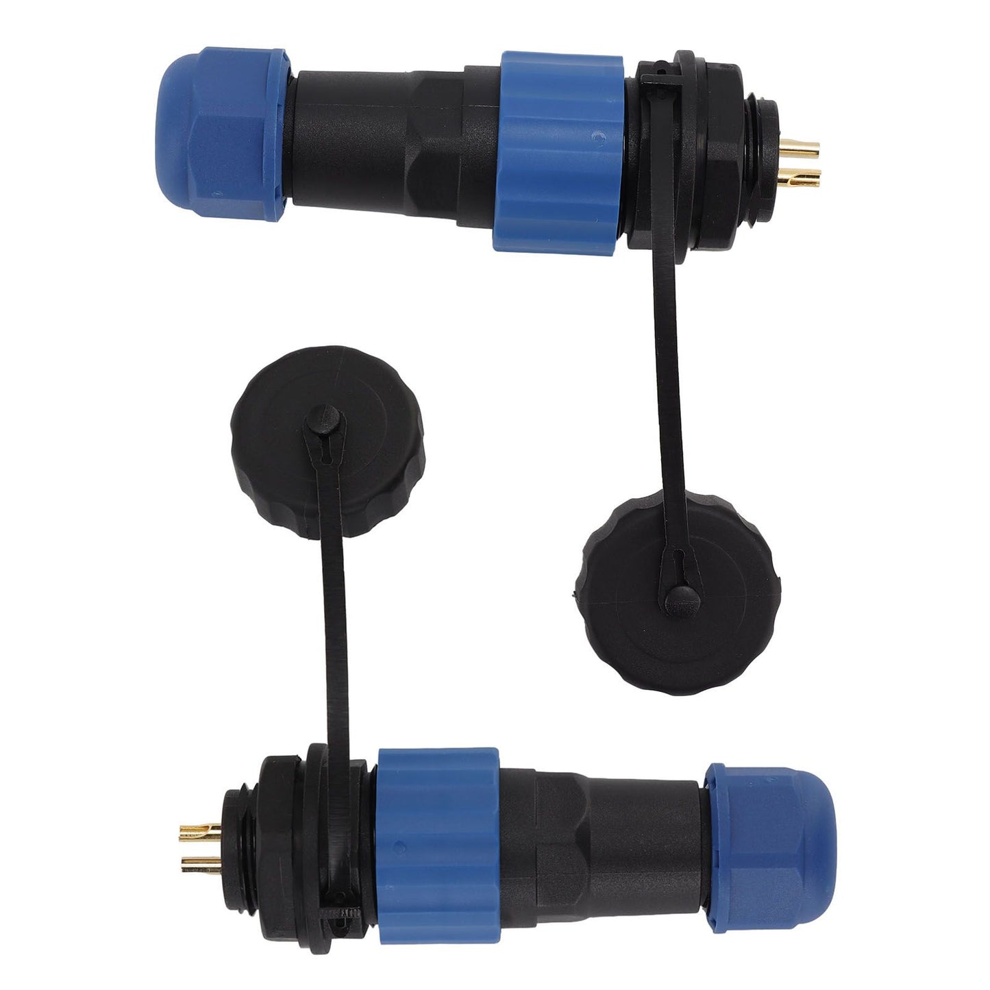 2Pcs SD16 IP68 Waterproof Aviation Connector SD16 Female Plug Male Socket G3/8 Thread SD16 2Pin Rear Nut V1294-YM0521-3114220111911