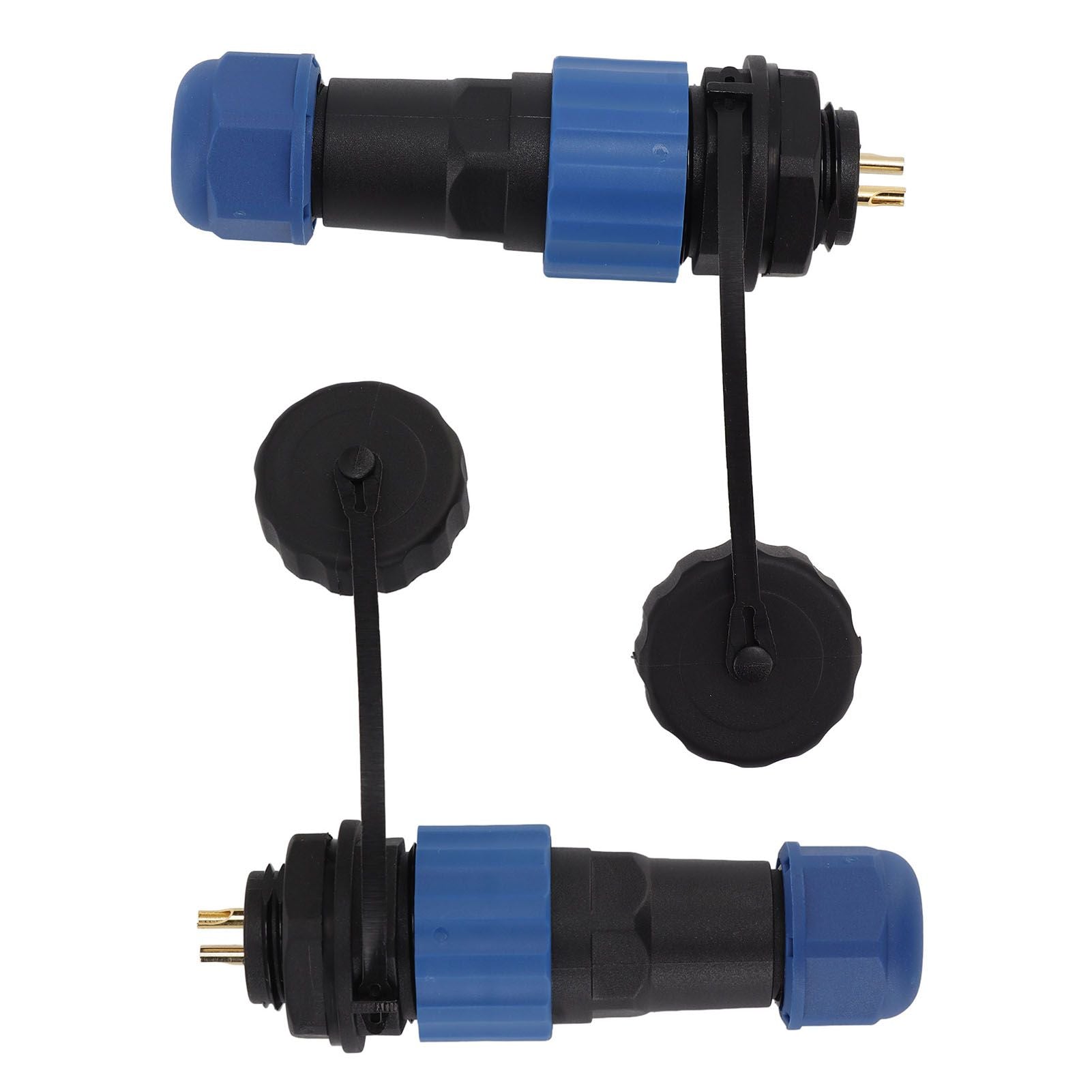 2Pcs SD16 IP68 Waterproof Aviation Connector SD16 Female Plug Male Socket G3/8 Thread SD16 2Pin Rear Nut V1294-YM0521-3114220111911