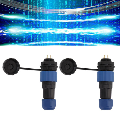 2Pcs SD16 IP68 Waterproof Aviation Connector SD16 Female Plug Male Socket G3/8 Thread SD16 2Pin Rear Nut V1294-YM0521-3114220111911