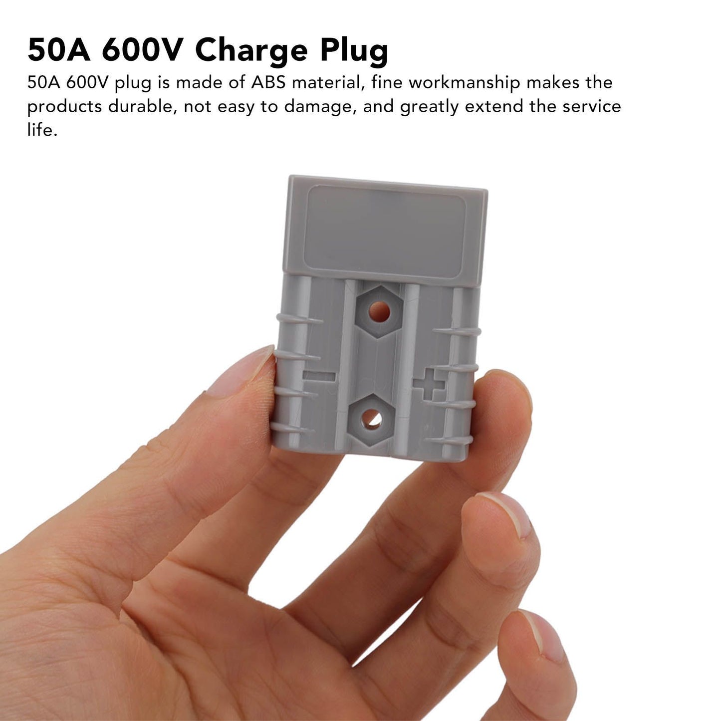 50A 600V Connector Double Pole High Current Power Supply Plug Connector for Solar Panel Dual Battery System V1294-YM0521-3114220113611