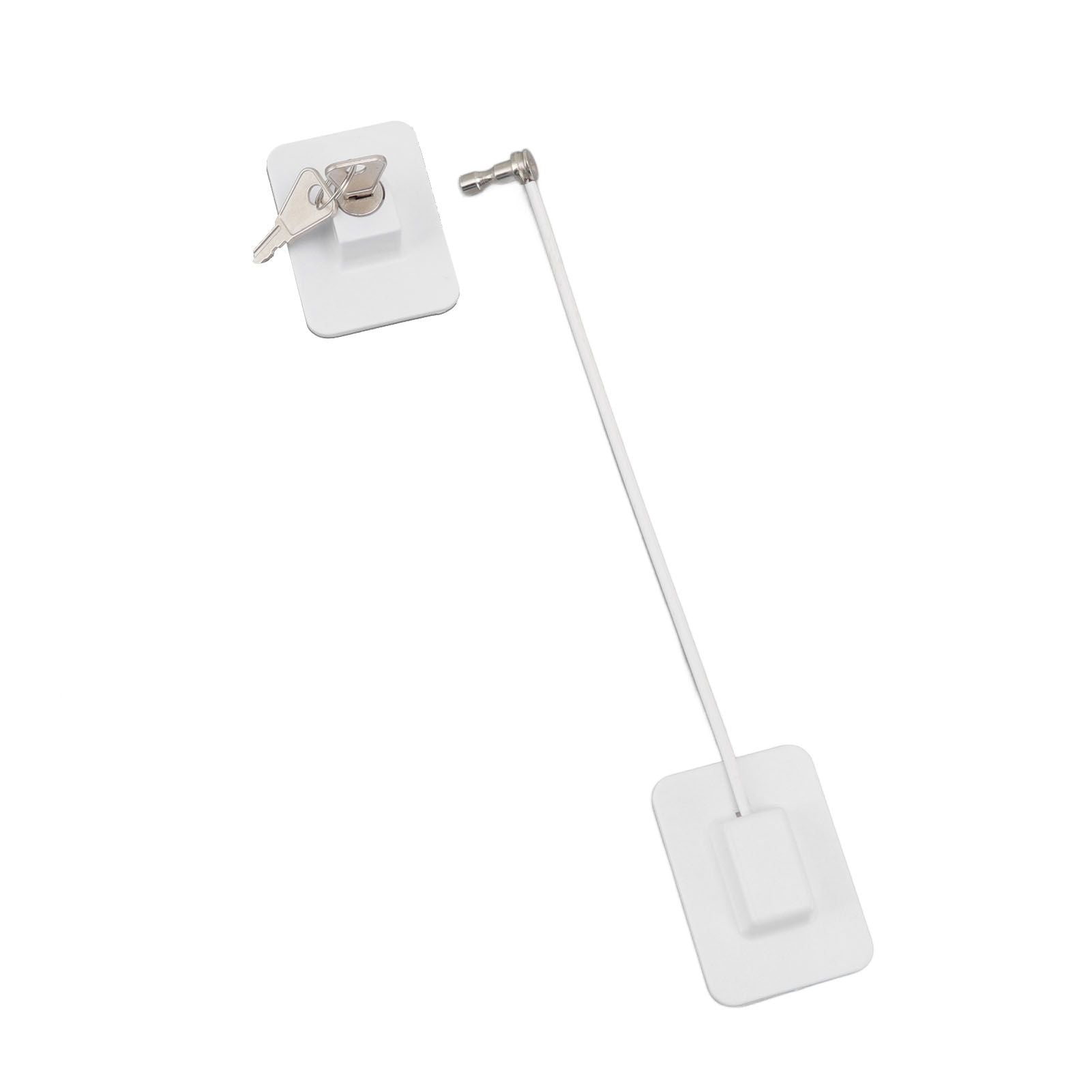 Refrigerator Lock White Childproof Freezer Lock Child Safety Cabinet Drawer Lock with 2 Keys V1294-YM0521-3114220114811