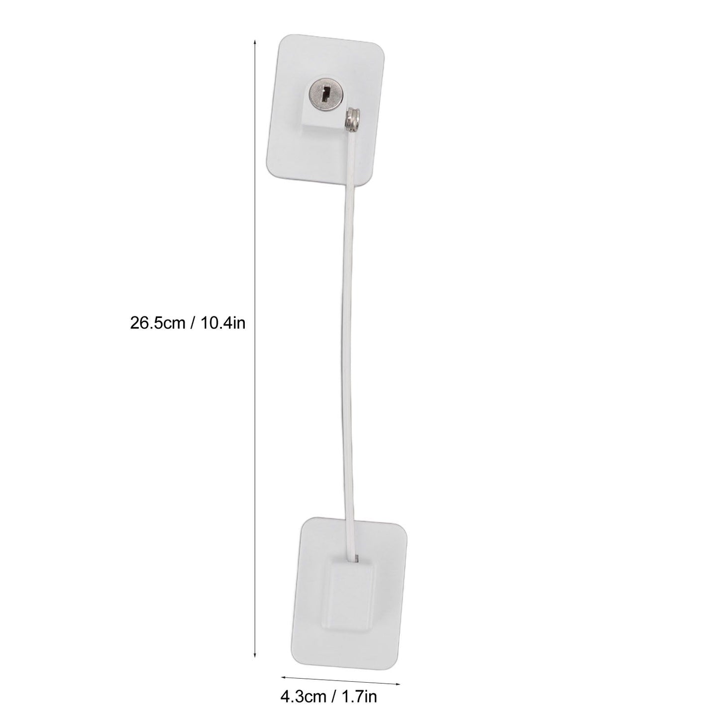 Refrigerator Lock White Childproof Freezer Lock Child Safety Cabinet Drawer Lock with 2 Keys V1294-YM0521-3114220114811