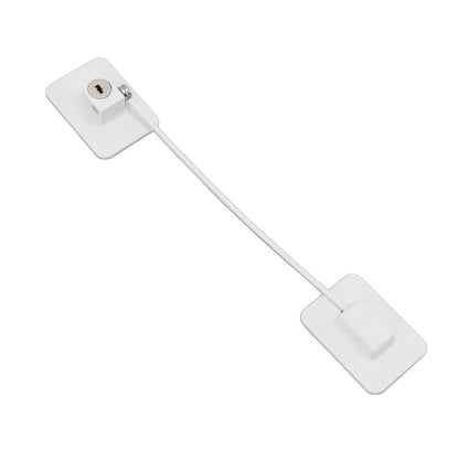 Refrigerator Lock White Childproof Freezer Lock Child Safety Cabinet Drawer Lock with 2 Keys V1294-YM0521-3114220114811