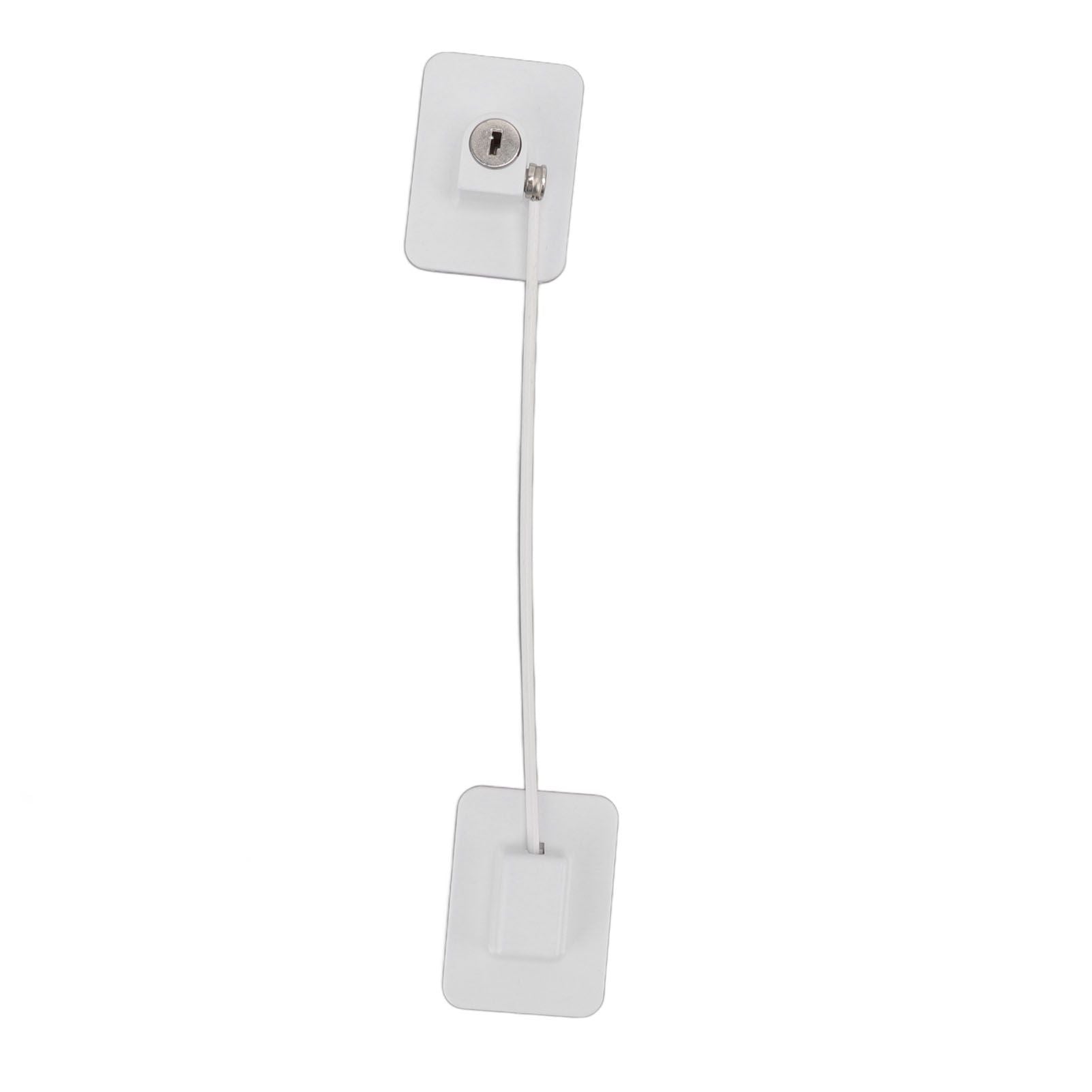 Refrigerator Lock White Childproof Freezer Lock Child Safety Cabinet Drawer Lock with 2 Keys V1294-YM0521-3114220114811