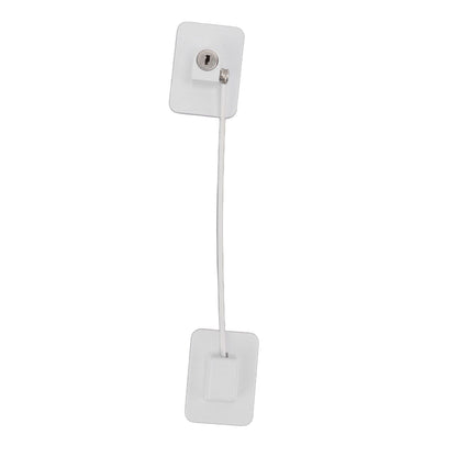 Refrigerator Lock White Childproof Freezer Lock Child Safety Cabinet Drawer Lock with 2 Keys V1294-YM0521-3114220114811