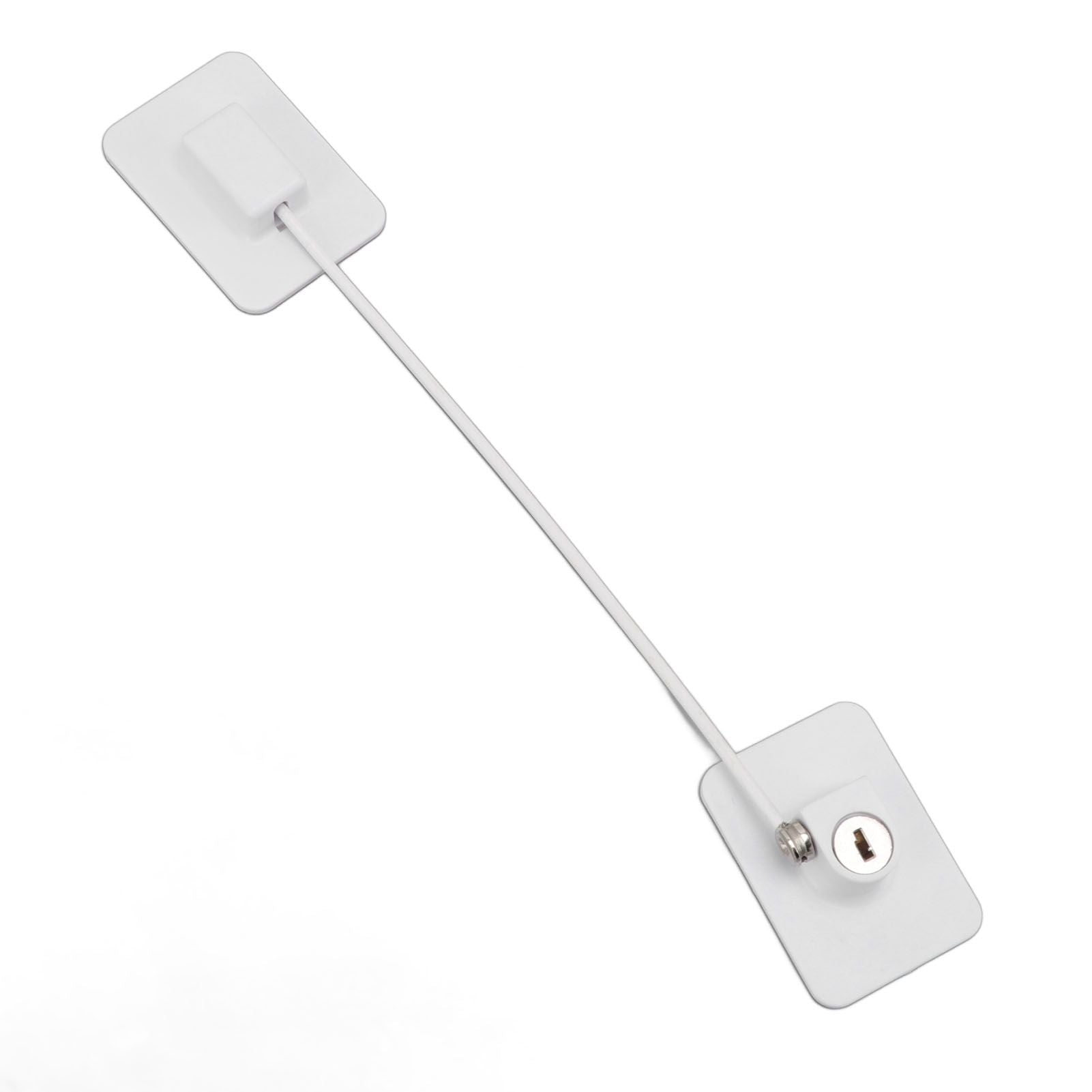 Refrigerator Lock White Childproof Freezer Lock Child Safety Cabinet Drawer Lock with 2 Keys V1294-YM0521-3114220114811