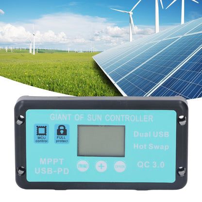 12V 24V MPPT Solar Charge Controller Professional USB PD QC3.0 Solar Panel Regulator with LCD Display for V1294-YM0521-3114220115811
